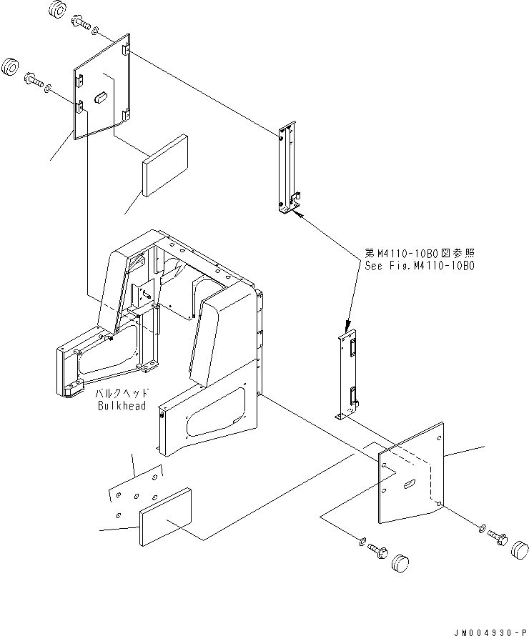 Wheel Loaders Komatsu / WA600-3 S/N 50001-UP(wa600-6c) / HOOD (SIDE COVER ? LOWER)(#52664-)(300800 : M4110-28B0A)