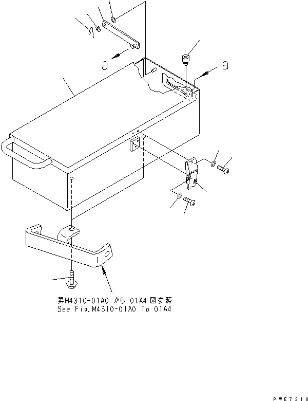 Wheel Loaders Komatsu / WA600-3 S/N 50001-UP(wa600-6c) / LADDER (TOOL BOX)(#50001-52405)(300940 : M4310-03A0)
