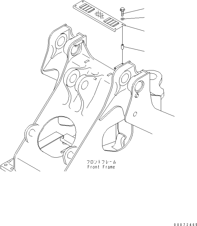 Wheel Loaders Komatsu / WA600-3 S/N 50001-UP(wa600-6c) / LADDER (FRONT STEP) (FOR 3 SPOOL VALVE)(#52406-)(300970 : M4310-04B1)