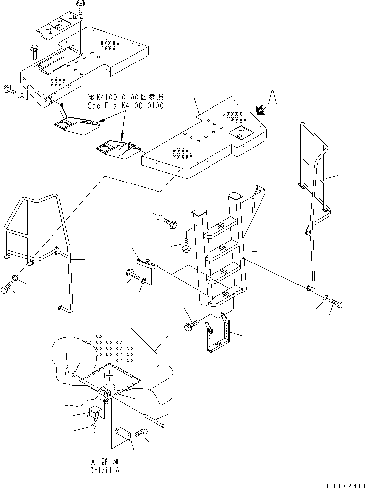 Wheel Loaders Komatsu / WA600-3 S/N 50001-UP(wa600-6c) / LADDER (OPERATOR