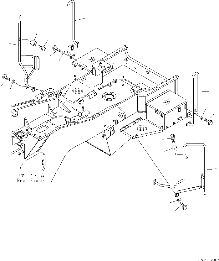 Wheel Loaders Komatsu / WA600-3 S/N 50001-UP(wa600-6c) / LADDER RAIL (ENGINE HOOD SIDE)(#52001-52405)(301060 : M4320-02A0A)