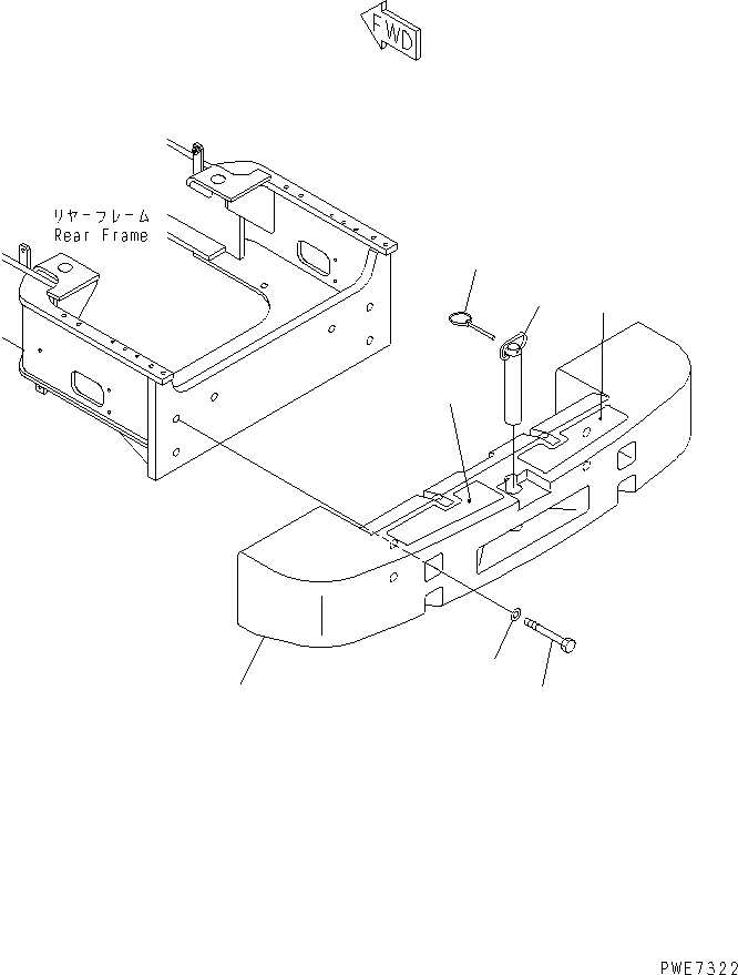 Wheel Loaders Komatsu / WA600-3 S/N 50001-UP(wa600-6c) / COUNTER WEIGHT(301090 : M4510-01A0)