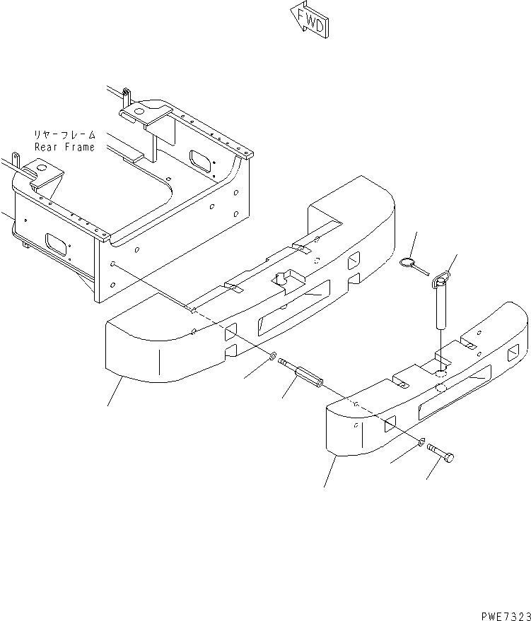 Wheel Loaders Komatsu / WA600-3 S/N 50001-UP(wa600-6c) / COUNTER WEIGHT (WITH ADDITIONAL WEIGHT)(301100 : M4510-01A1)