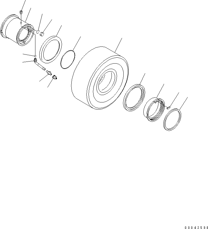 Wheel Loaders Komatsu / WA600-3 S/N 50001-UP(wa600-6c) / RIM AND TIRE (35/65/33/24PR-L4) (BRIDGESTONE) (-40ЯC SPEC.)(330010 : S0100-01B0)