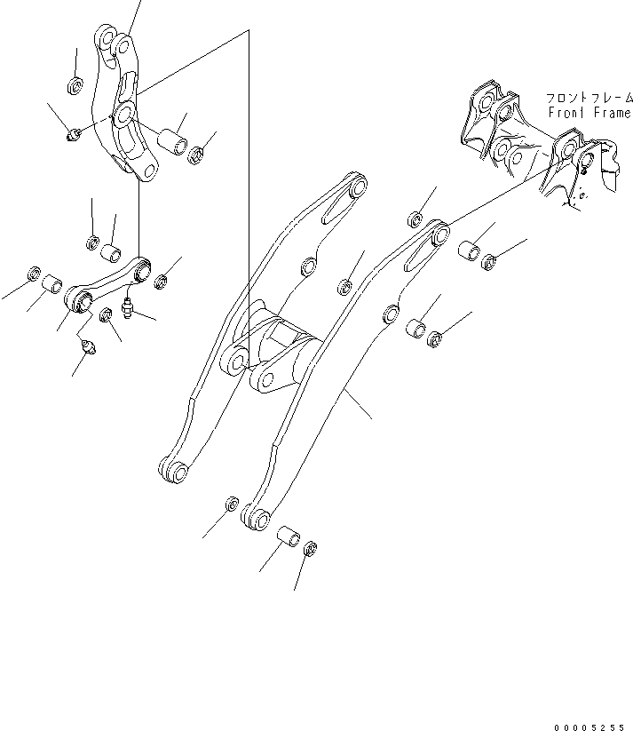 Wheel Loaders Komatsu / WA600-3 S/N 50001-UP(wa600-6c) / LIFT ARM AND BELLCRANK(#50001-50392)(360010 : T4110-01A0)