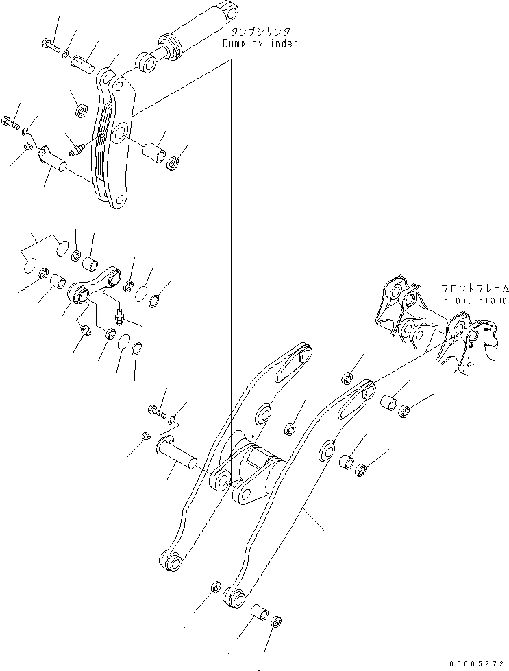 Wheel Loaders Komatsu / WA600-3 S/N 50001-UP(wa600-6c) / LIFT ARM AND BELLCRANK (WITH MDP MONITOR) (FOR STONE HANDLING)(#50393-52405)(360120 : T4110-01A5A)