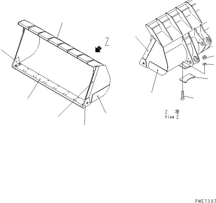 Wheel Loaders Komatsu / WA600-3 S/N 50001-UP(wa600-6c) / BUCKET ? 5.6M3(360520 : T4120-01A5)