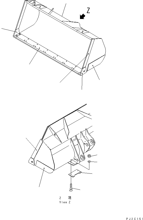 Wheel Loaders Komatsu / WA600-3 S/N 50001-UP(wa600-6c) / BUCKET ? 8.0M3(360500 : T4120-01A3)
