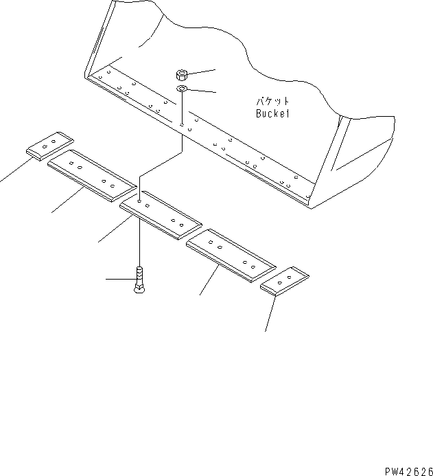 Wheel Loaders Komatsu / WA600-3 S/N 50001-UP(wa600-6c) / BOLT ON CUTTING EDGE(360610 : T4122-01A0)