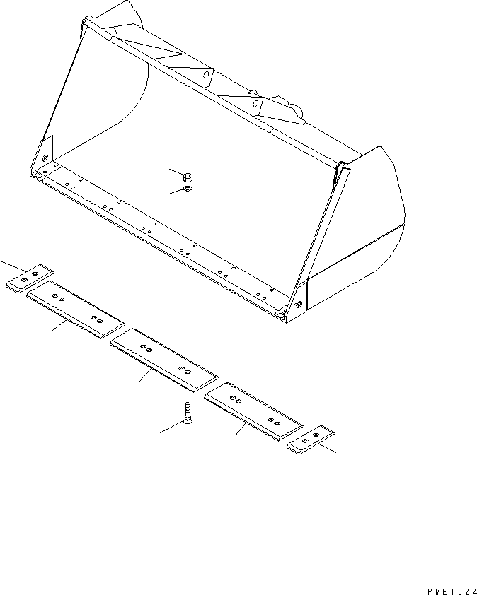 Wheel Loaders Komatsu / WA600-3 S/N 50001-UP(wa600-6c) / BOLT ON CUTTING EDGE (FOR 11.0M3 BUCKET)(360620 : T4122-01A1)