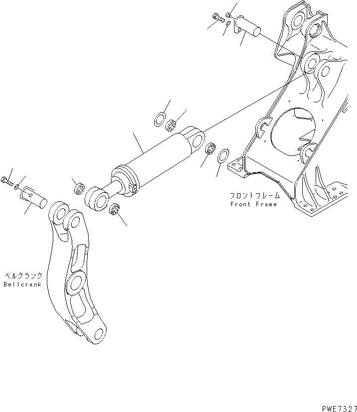 Wheel Loaders Komatsu / WA600-3 S/N 50001-UP(wa600-6c) / DUMP CYLINDER (MOUNTING PARTS)(#50001-52405)(360720 : T4150-01A0)