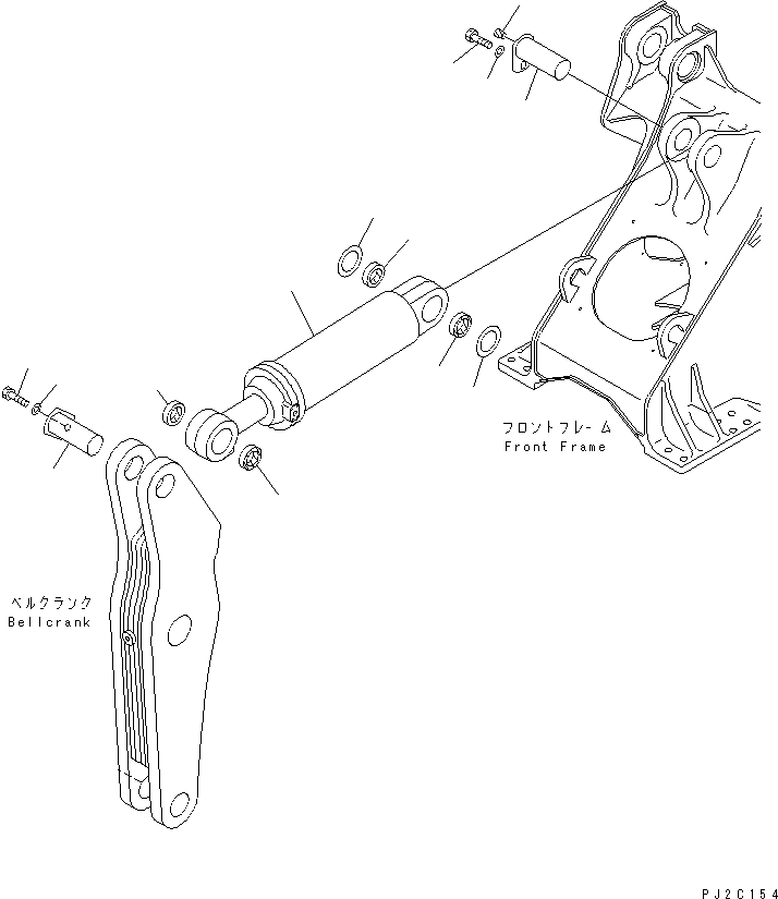 Wheel Loaders Komatsu / WA600-3 S/N 50001-UP(wa600-6c) / DUMP CYLINDER (MOUNTING PARTS) (FOR SHORT ARM)(#50001-52405)(360740 : T4150-01A2)