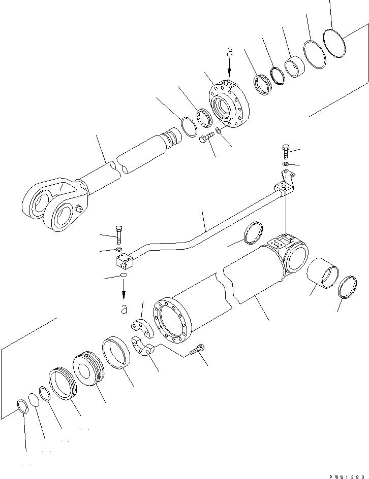 Wheel Loaders Komatsu / WA600-3 S/N 50001-UP(wa600-6c) / LIFT CYLINDER(#50301-)(450160 : Y1620-01A0A)