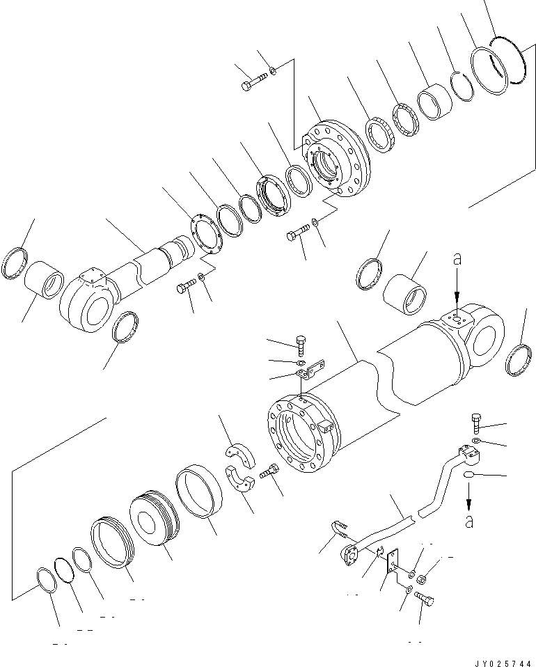 Wheel Loaders Komatsu / WA600-3 S/N 50001-UP(wa600-6c) / DUMP CYLINDER (-40ЯC SPEC.)(#52001-)(450260 : Y1620-11A5)
