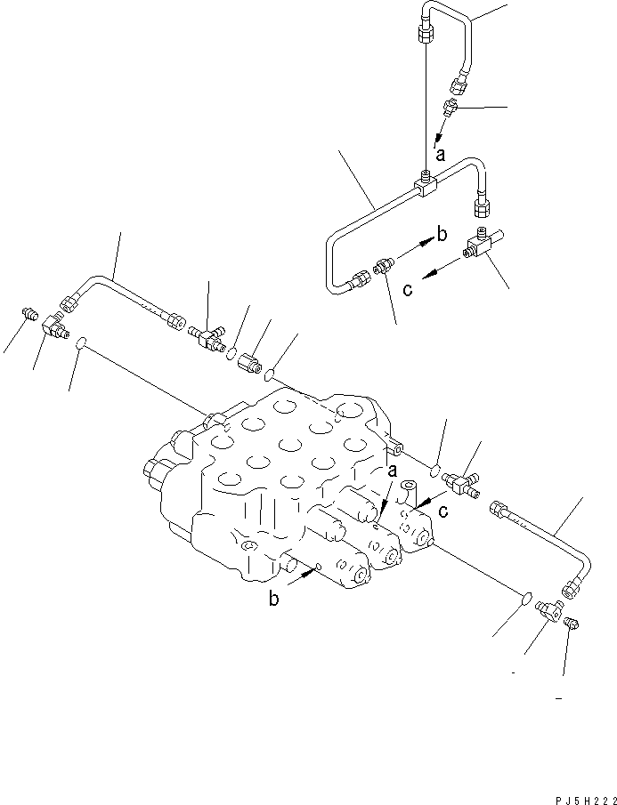 Wheel Loaders Komatsu / WA600-3 S/N 50001-UP(wa600-6c) / CONTROL VALVE (3-SPOOL) (2/3)(450380 : Y1663-02A0)