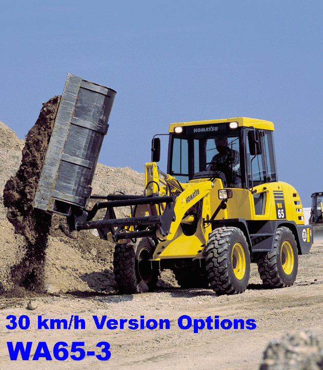 Wheel Loaders Komatsu / WA65-3 30km/h Option S/N HA940549 - HA940771 & H20772 - Up(wa65s)