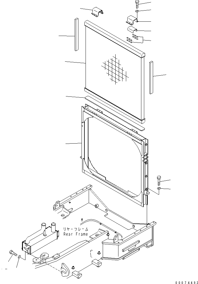 Wheel Loaders Komatsu / WA700-3 S/N 50001-UP(wa700-3c) / RADIATOR (HYDRAULIC OIL COOLER)(#51075-)(060170 : C0110-09B0)