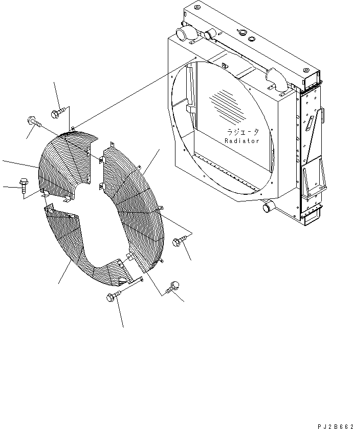 Wheel Loaders Komatsu / WA700-3 S/N 50001-UP(wa700-3c) / FAN GUARD (EXCEPT JAPAN)(#50033-51074)(060290 : C0310-01B0A)