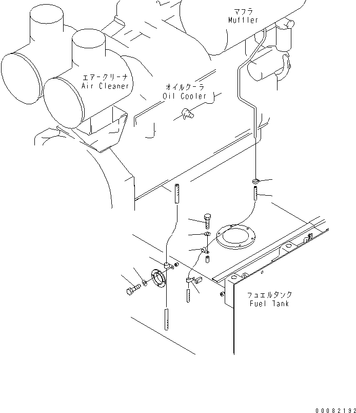 Wheel Loaders Komatsu / WA700-3 S/N 50001-UP(wa700-3c) / FUEL TANK (ENGINE MOUNTING RELATED PARTS)(#51075-)(090080 : D0100-02B0)