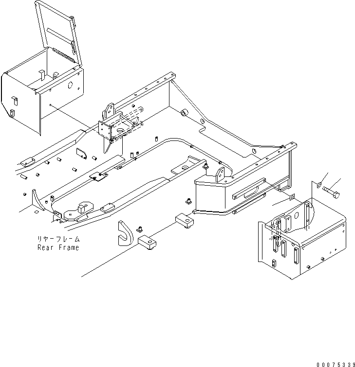 Wheel Loaders Komatsu / WA700-3 S/N 50001-UP(wa700-3c) / BATTERY SUPPORT(#51075-)(120060 : E0121-01B0)