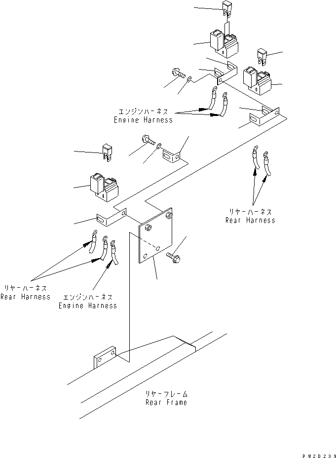 Wheel Loaders Komatsu / WA700-3 S/N 50001-UP(wa700-3c) / REAR HARNESS (FUSE)(#50036-51074)(120160 : E0202-02A0A)