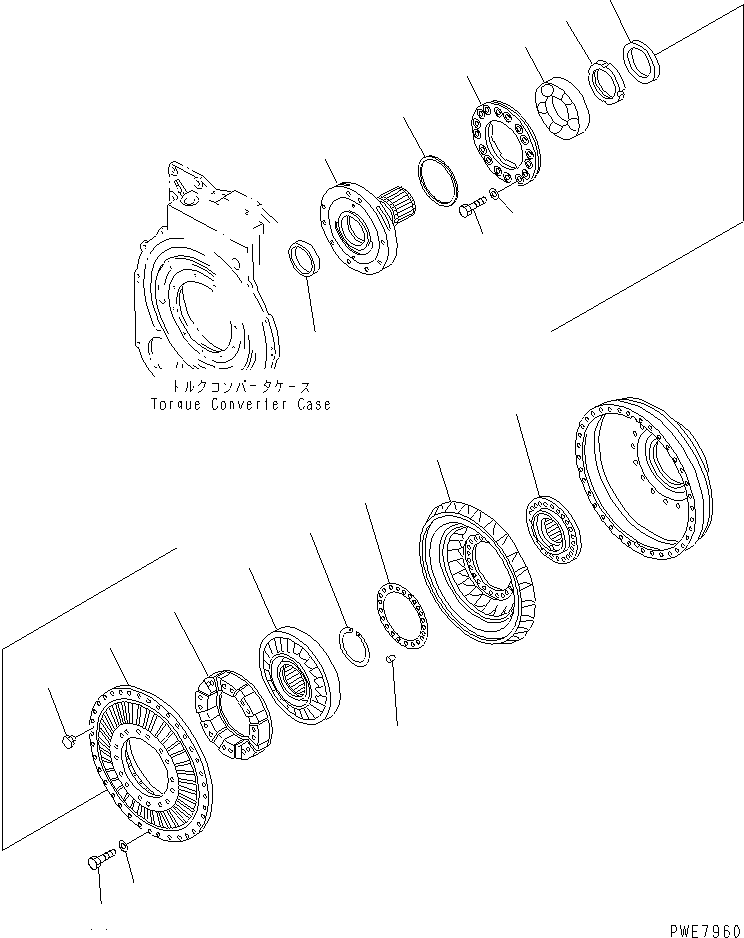 Wheel Loaders Komatsu / WA700-3 S/N 50001-UP(wa700-3c) / TORQUE CONVERTER BARE(150100 : F4310-51A0)