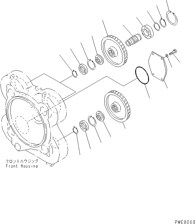 Wheel Loaders Komatsu / WA700-3 S/N 50001-UP(wa700-3c) / TORQUE CONVERTER POWER TAKE OFF (2/2)(150140 : F4310-55A0)