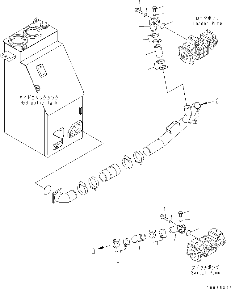 Wheel Loaders Komatsu / WA700-3 S/N 50001-UP(wa700-3c) / TORQUE CONVERTER AND TRANSMISSION (HYDRAULIC PIPING) (SUCTION LINE)(#51075-)(150250 : F4320-08B0)