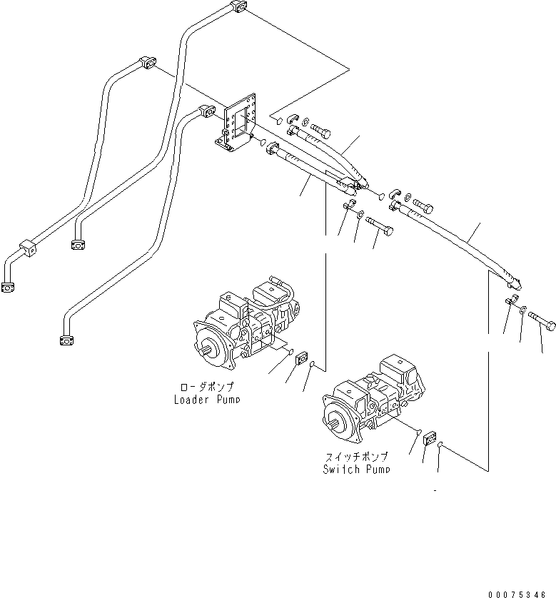 Wheel Loaders Komatsu / WA700-3 S/N 50001-UP(wa700-3c) / TORQUE CONVERTER AND TRANSMISSION (HYDRAULIC PIPING) (PUMP LINE)(#51075-)(150260 : F4320-09B0)