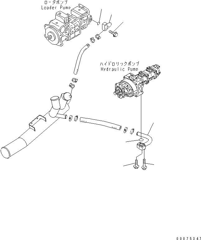 Wheel Loaders Komatsu / WA700-3 S/N 50001-UP(wa700-3c) / TORQUE CONVERTER AND TRANSMISSION (HYDRAULIC PIPING) (PILOT LINE)(#51075-)(150270 : F4320-10B0)