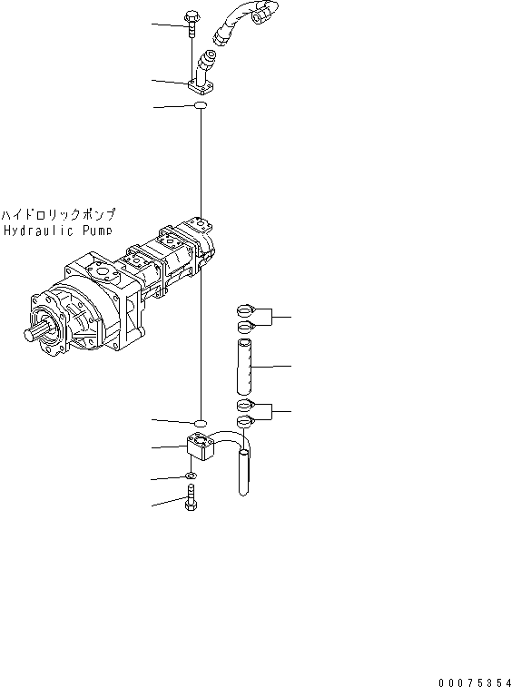 Wheel Loaders Komatsu / WA700-3 S/N 50001-UP(wa700-3c) / TORQUE CONVERTER AND TRANSMISSION (BRAKE PIPING) (PUMP LINE)(#51075-)(150340 : F4320-17B0)