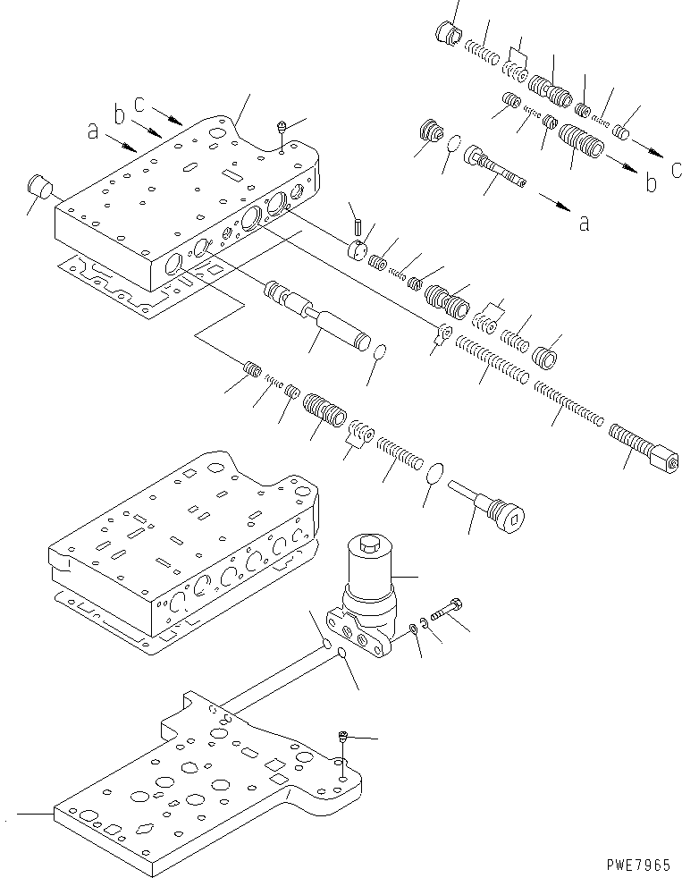 Wheel Loaders Komatsu / WA700-3 S/N 50001-UP(wa700-3c) / TRANSMISSION CONTROL VALVE (1/4)(150350 : F4320-51A0)