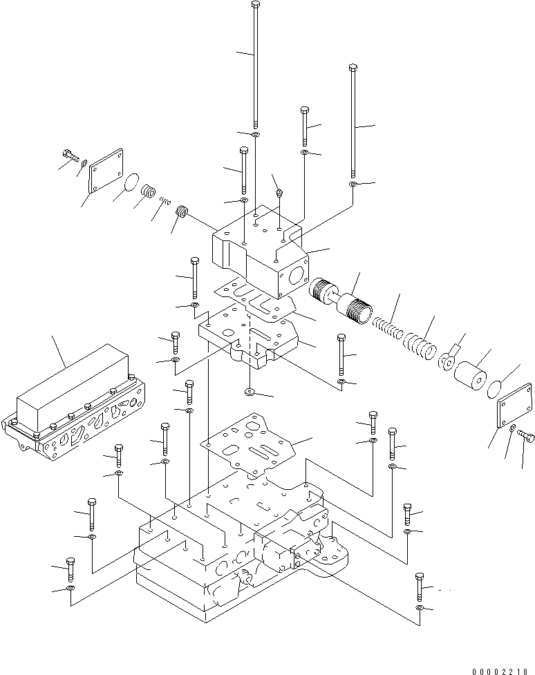 Wheel Loaders Komatsu / WA700-3 S/N 50001-UP(wa700-3c) / TRANSMISSION CONTROL VALVE (4/4)(#51001-)(150390 : F4320-54A0A)