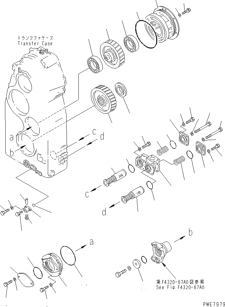 Wheel Loaders Komatsu / WA700-3 S/N 50001-UP(wa700-3c) / TRANSFER (2/3)(150500 : F4320-65A0)