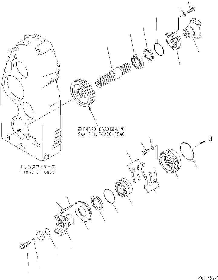 Wheel Loaders Komatsu / WA700-3 S/N 50001-UP(wa700-3c) / TRANSMISSION OUTPUT SHAFT(150520 : F4320-67A0)