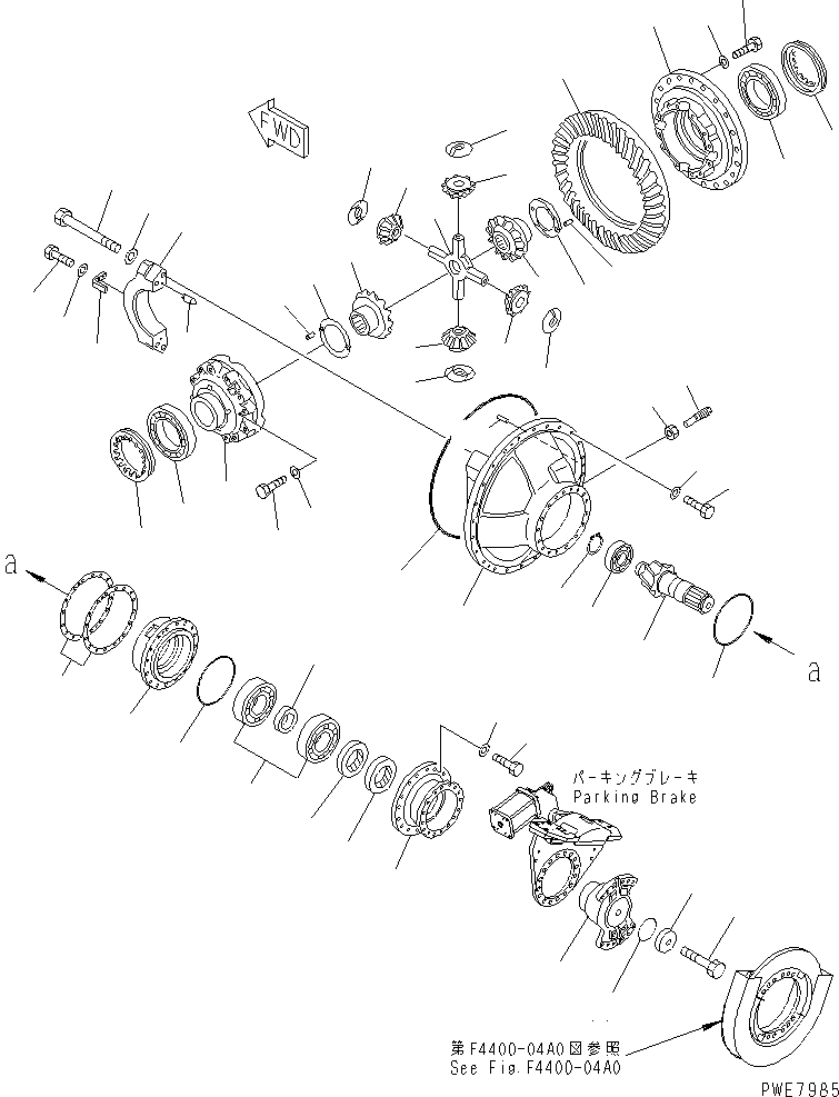 Wheel Loaders Komatsu / WA700-3 S/N 50001-UP(wa700-3c) / FRONT AXLE (FRONT DIFFERENTIAL)(#50001-51074)(150580 : F4400-03A0)