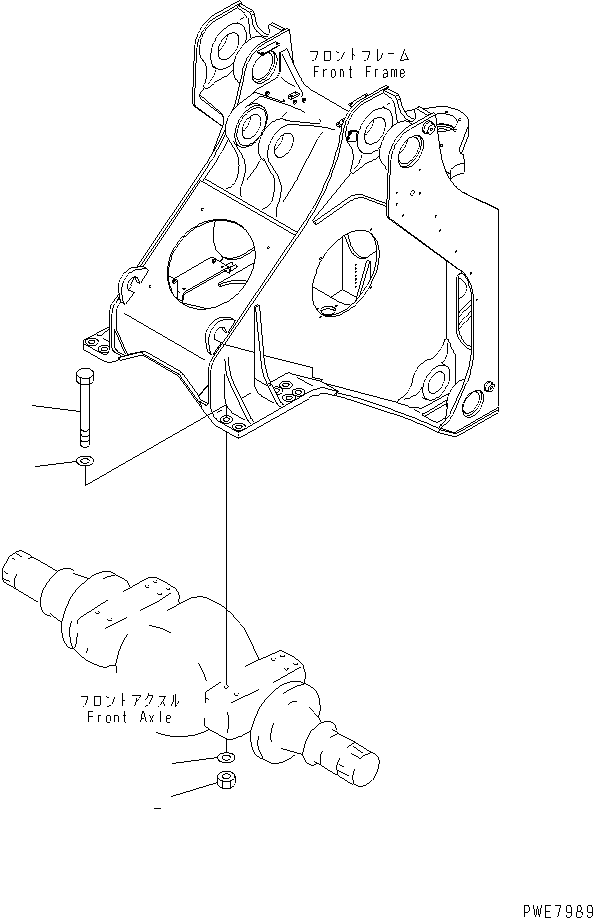 Wheel Loaders Komatsu / WA700-3 S/N 50001-UP(wa700-3c) / FRONT AXLE (AXLE MOUNTING PARTS)(#50001-51074)(150660 : F4400-07A0)