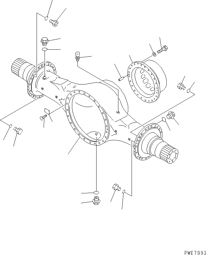 Wheel Loaders Komatsu / WA700-3 S/N 50001-UP(wa700-3c) / REAR AXLE (HOUSING)(#51075-)(150790 : F4500-04B0)