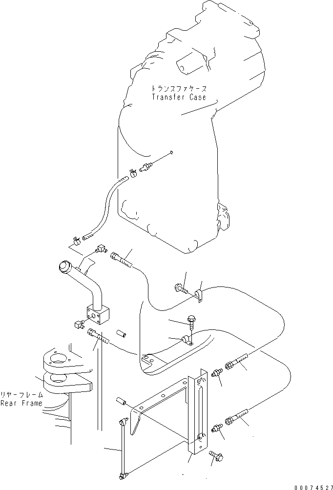 Wheel Loaders Komatsu / WA700-3 S/N 50001-UP(wa700-3c) / TORQUE CONVERTER AND TRANSMISSION LINE (TRANSMISSION OIL GAUGE)(#51075-)(150900 : F4700-03B0)