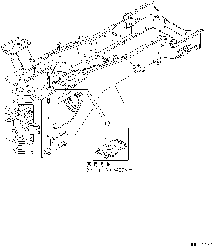 Wheel Loaders Komatsu / WA700-3 S/N 50001-UP(wa700-3c) / REAR FRAME(#50001-51074)(210070 : J4120-01A0)