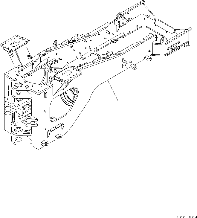 Wheel Loaders Komatsu / WA700-3 S/N 50001-UP(wa700-3c) / REAR FRAME (WITH AUTO GREASE)(#50001-51074)(210090 : J4120-01A3)