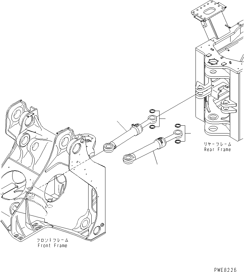 Wheel Loaders Komatsu / WA700-3 S/N 50001-UP(wa700-3c) / STEERING CYLINDER (CYLINDER AND SEAL)(#50001-51074)(210180 : J4140-01A0)