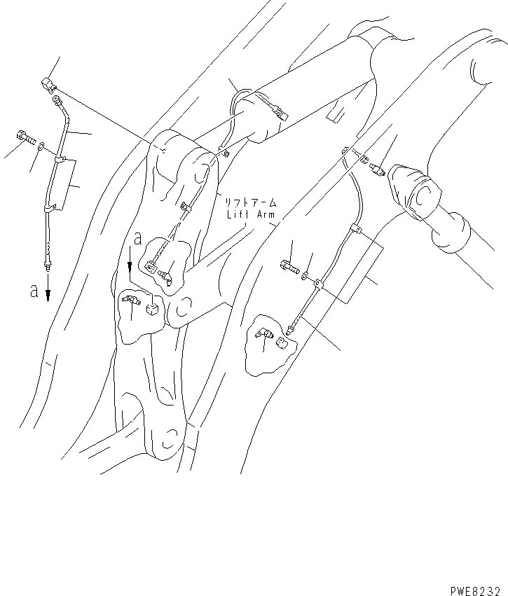 Wheel Loaders Komatsu / WA700-3 S/N 50001-UP(wa700-3c) / REMOTE GREASE (FRONT ? 2/2)(#51075-)(210530 : J4710-10B0)