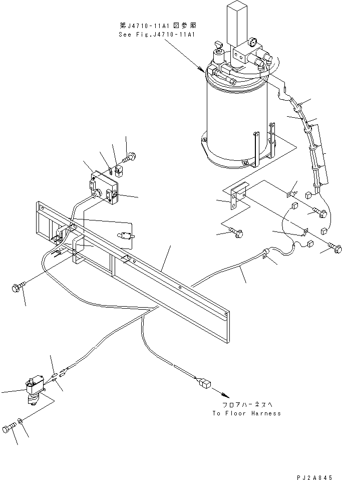 Wheel Loaders Komatsu / WA700-3 S/N 50001-UP(wa700-3c) / AUTO GREASE (ELECTRICAL SYSTEM)(#50019-51074)(210560 : J4710-12A1A)