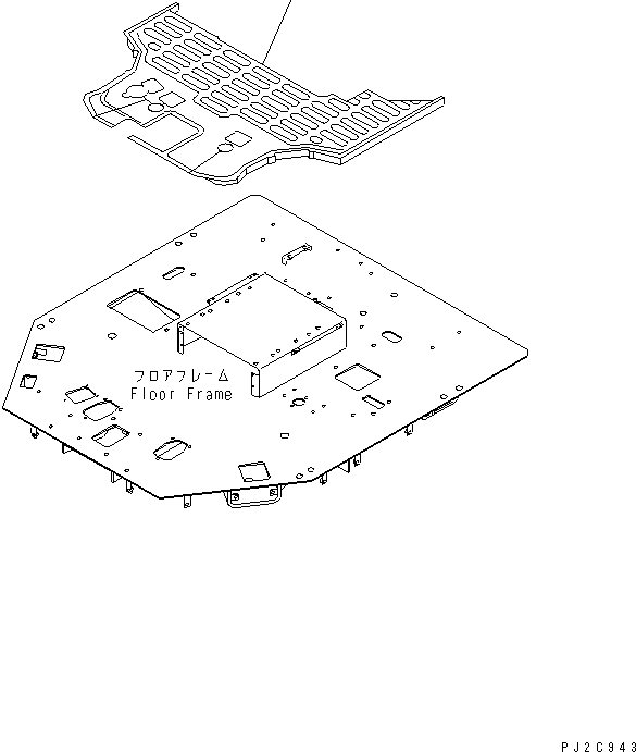 Wheel Loaders Komatsu / WA700-3 S/N 50001-UP(wa700-3c) / FLOOR MAT (WITH ADVANCED JOY STICK STEERING)(#51001-51074)(240940 : K0310-01A1)
