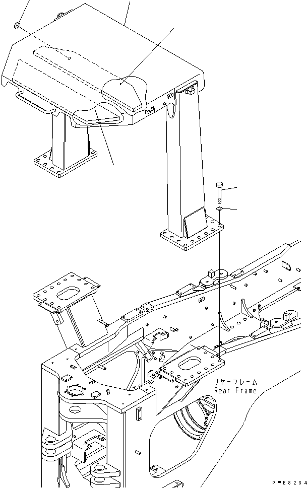 Wheel Loaders Komatsu / WA700-3 S/N 50001-UP(wa700-3c) / ROPS CANOPY(#50001-51074)(240970 : K0410-01A0)