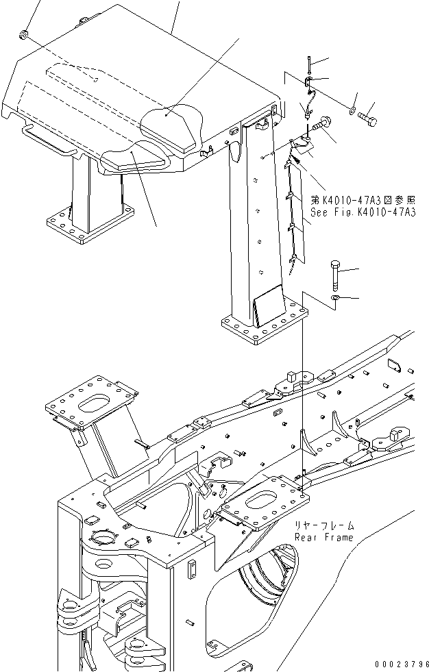 Wheel Loaders Komatsu / WA700-3 S/N 50001-UP(wa700-3c) / ROPS CANOPY (WITH VHMS)(#51001-51074)(240990 : K0410-01A2)