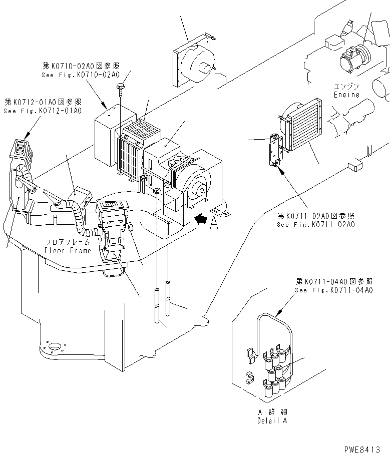 Wheel Loaders Komatsu / WA700-3 S/N 50001-UP(wa700-3c) / AIR CONDITIONER (AIR CONDITIONER KIT)(#50001-51074)(241020 : K0710-01A0)