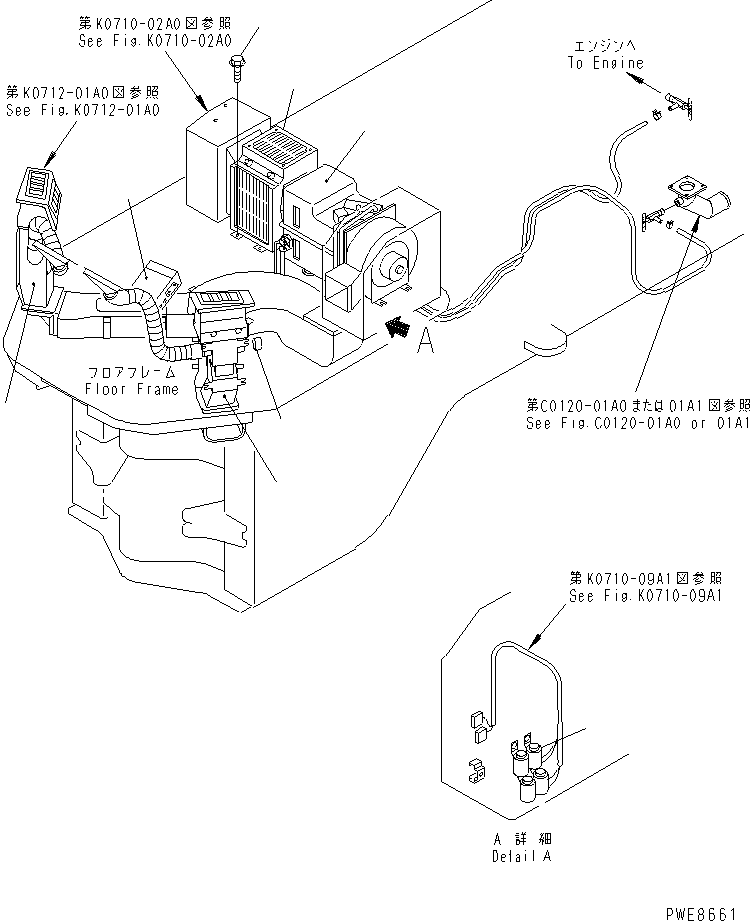 Wheel Loaders Komatsu / WA700-3 S/N 50001-UP(wa700-3c) / HEATER (HEATER KIT) (EXCEPT JAPAN)(#50001-51074)(241030 : K0710-01A1)
