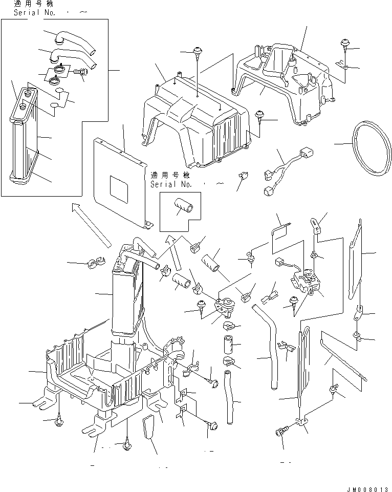 Wheel Loaders Komatsu / WA700-3 S/N 50001-UP(wa700-3c) / HEATER INNER PARTS (1/2) (HEATER UNIT) (HEATER NO.113140-011.)(#50001-..)(241080 : K0710-05A1)